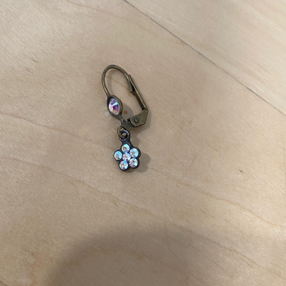 Authentic michal Negrin Floral Crystal Drop Earring